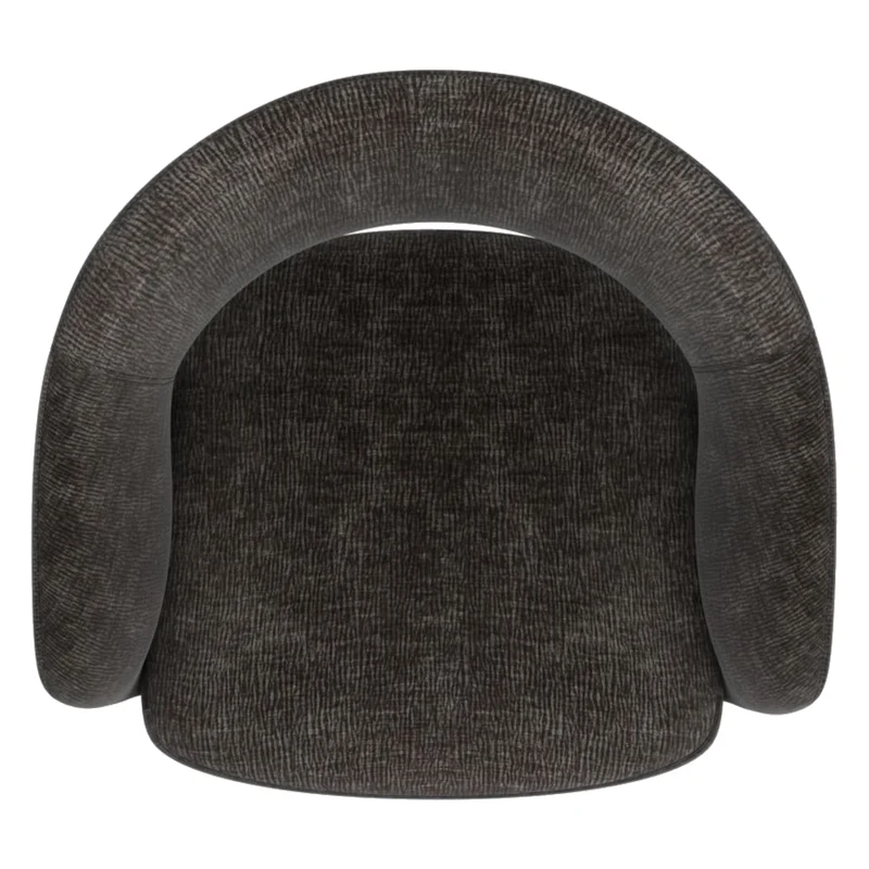 Chaise d'appoint pivotante en tissu chenille texturé - Santo