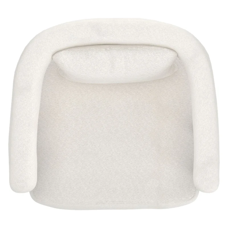 Chaise d'appoint en tissu bouclé et métal noir - Scarlet