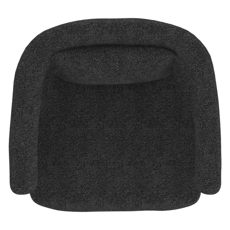 Chaise d'appoint en tissu bouclé et métal noir - Scarlet