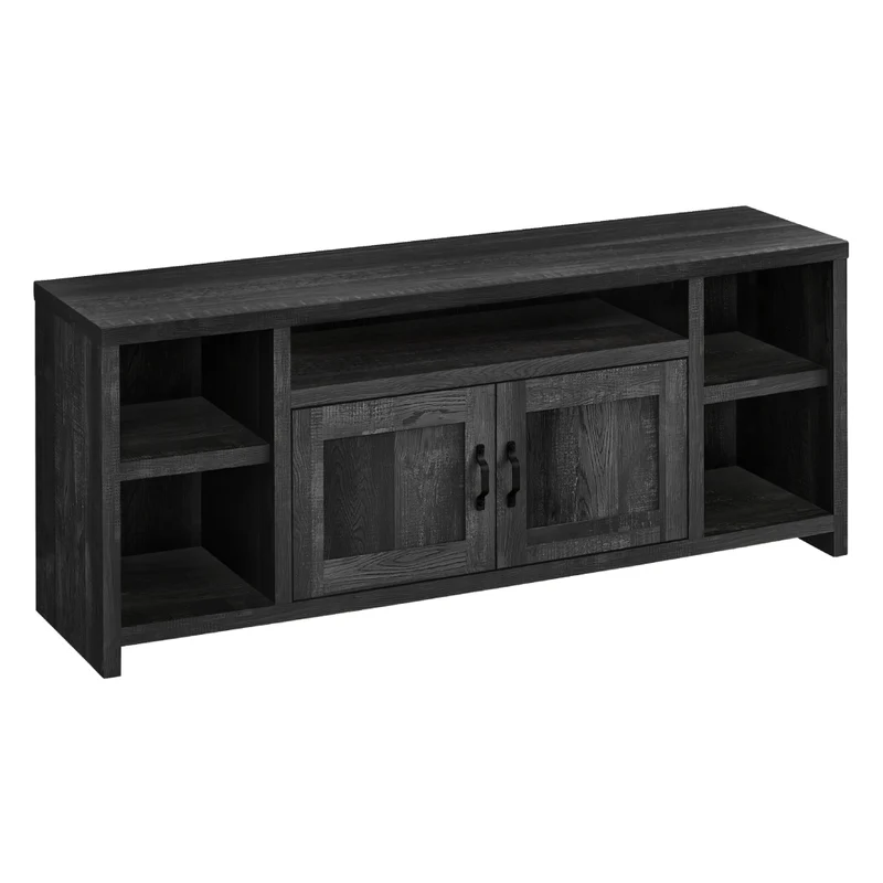 Meuble de télévision en stratifié faux bois à 2 portes - I 2742-2743
