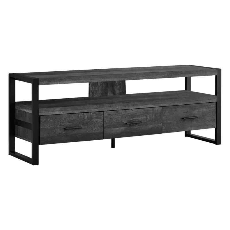 Meuble de télévision en stratifié faux bois à 3 tiroirs - I 2820-2821-2823