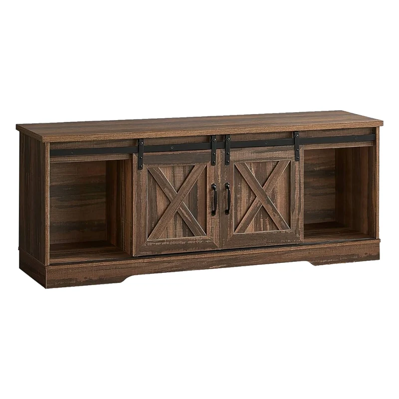 Meuble de télévision en stratifié faux bois à 2 portes coulissantes - I 2746-2747-2748