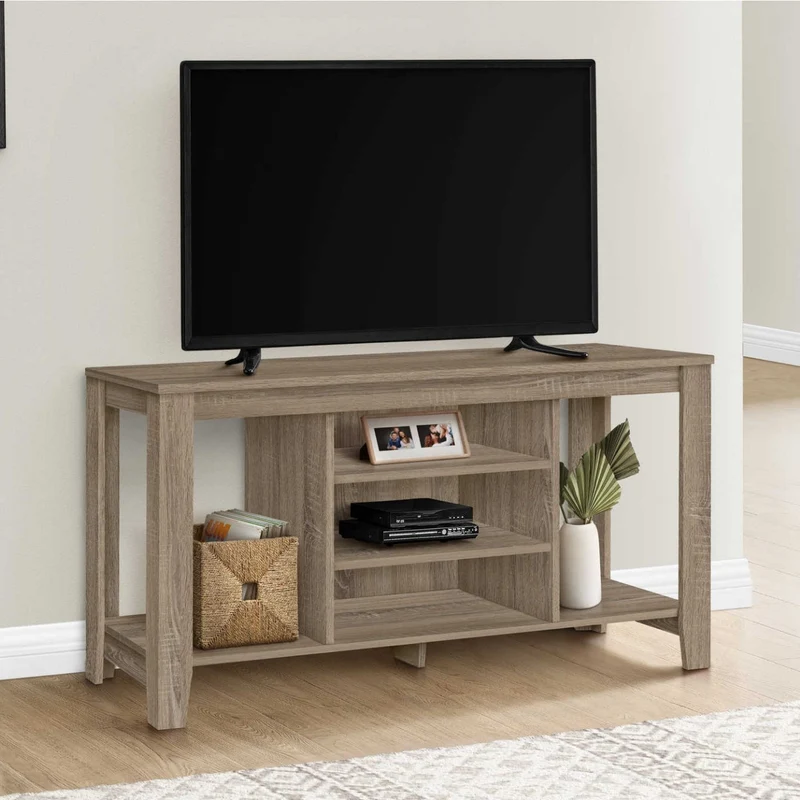 Meuble de télévision en stratifié à 3 étagères - I 3528-3529