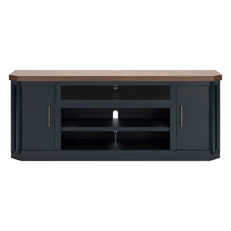 Meuble de télévision en bois/placage mindi bicolore - Lanocken