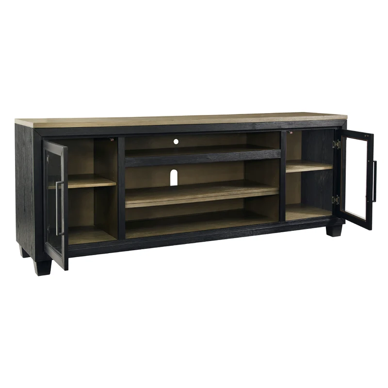 Meuble de télévision en bois/placage de chêne bicolore - Foyland