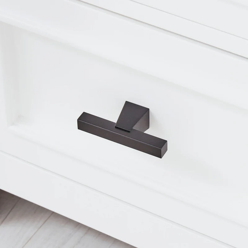 Meuble de télévision en bois/placage bicolore avec 4 tiroirs - Ashbryn
