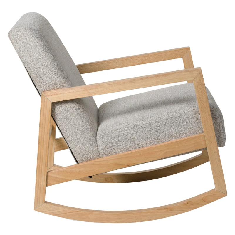 Fauteuil d'appoint berçant en tissu gris - Wychworth