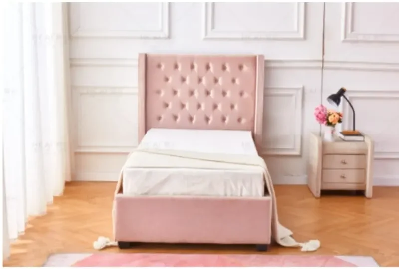 Lit enfant velours rose - Vora