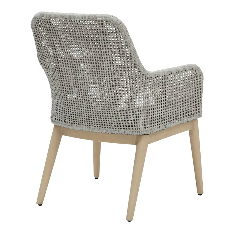 Ensemble de 2 chaises extérieures en tissu Nuvella et osier gris pâle - Seton Creek