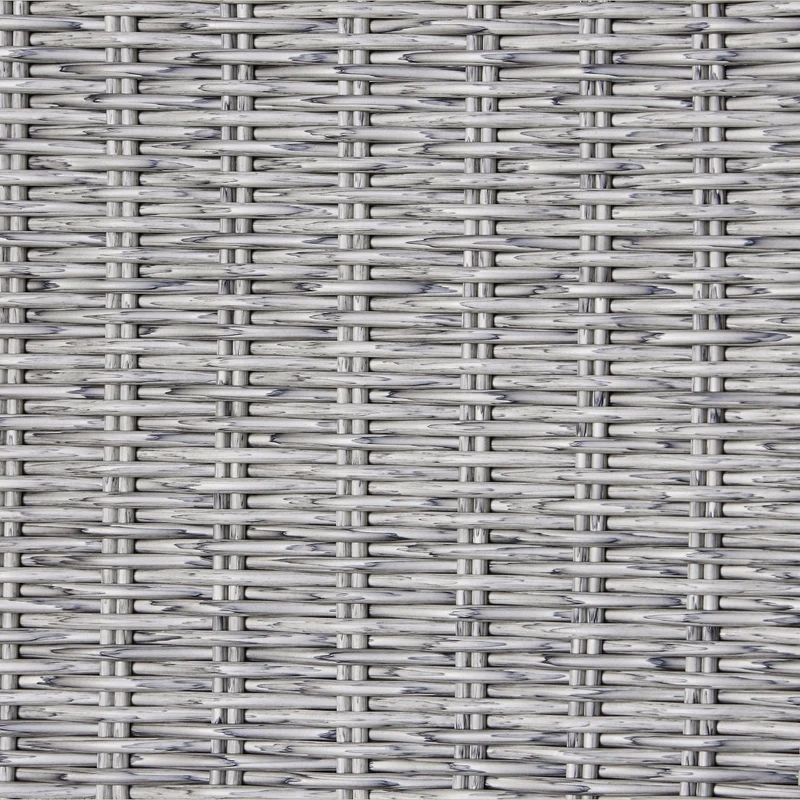 Fauteuil sans accoudoir extérieur en tissu Nuvella et en osier gris pâle - Naples Beach