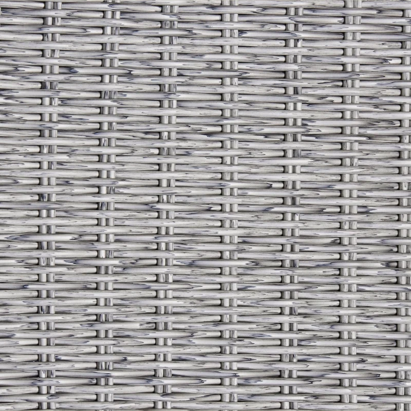 Table basse extérieure en aluminium et en osier gris pâle - Naples Beach
