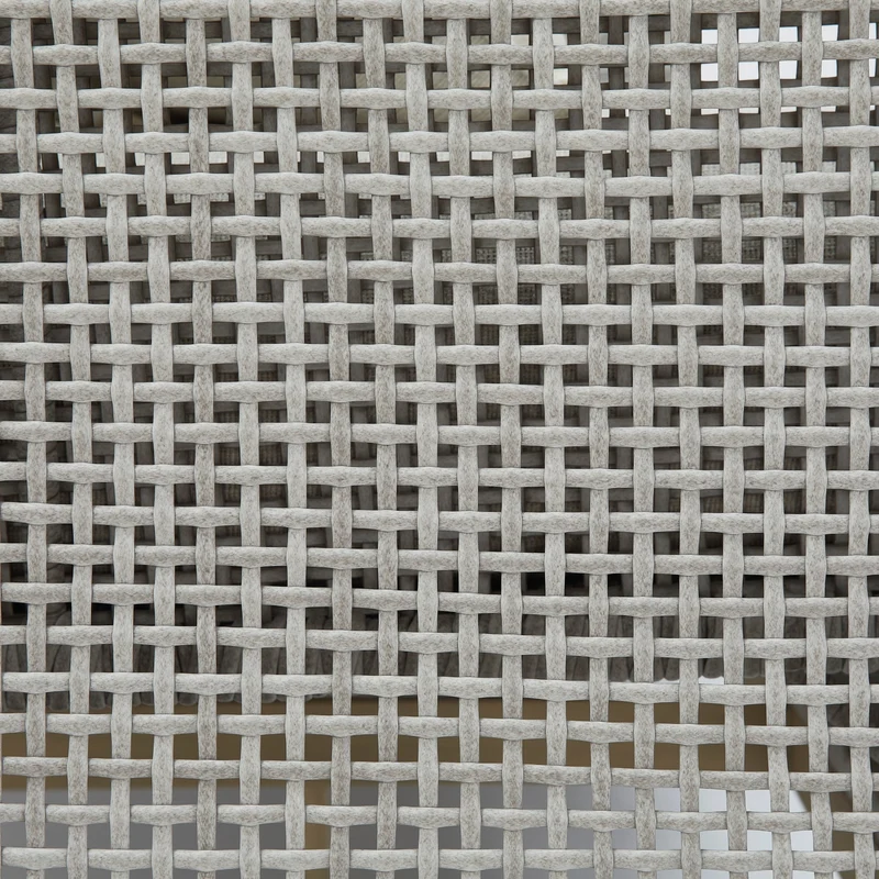 Table basse extérieure en verre trempé et en osier gris pâle - Seton Creek