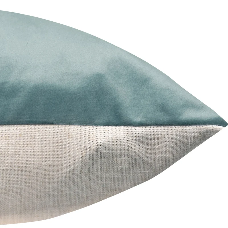 Coussin 20 x 20 po en velours turquoise - Warrington