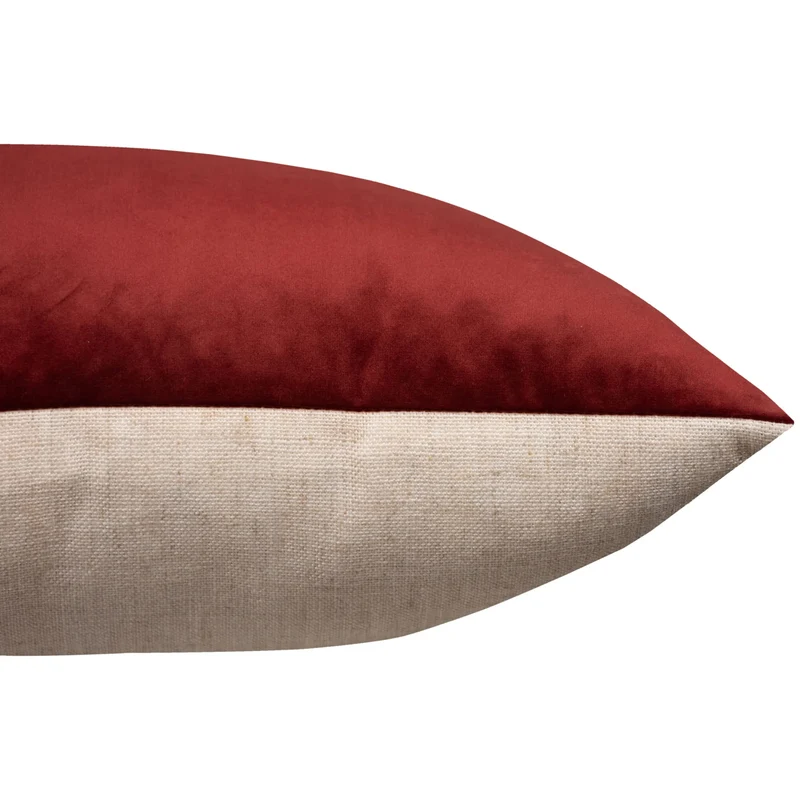 Coussin 20 x 20 po en velours rouge vin - Salford