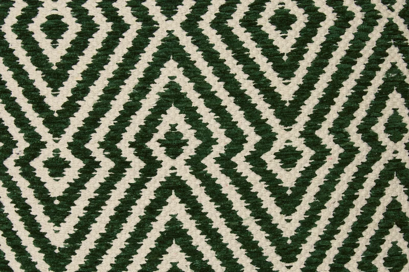 Coussin 19 x 19 po en coton vert & ivoire - Digover
