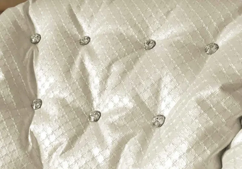 Canapé cuir blanc swarovski KOBA