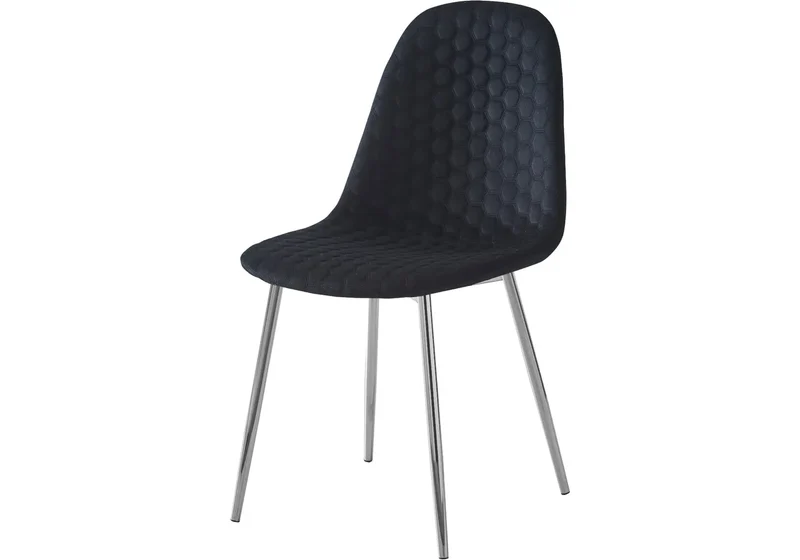 Table et chaise noire marbre blanc - Iva