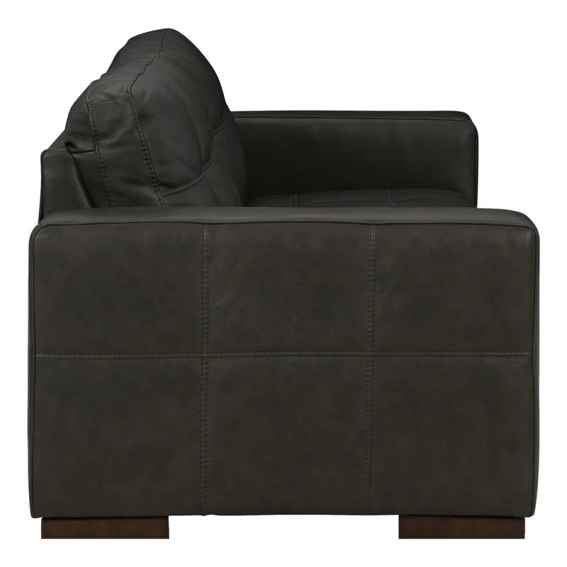 Sofa condo en cuir noir - Luigi