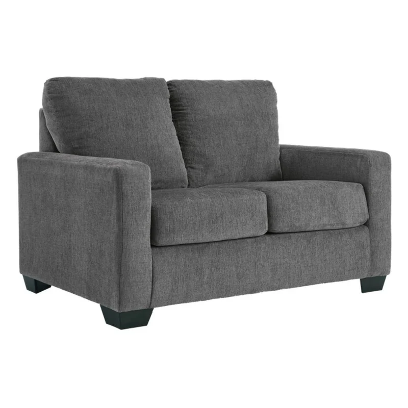 Sofa-lit en tissu gris étain avec matelas 3 grandeurs - Rannis