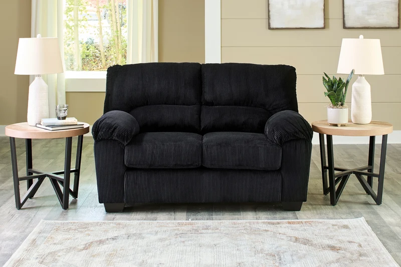 Causeuse en tissu corduroy - SimpleJoy