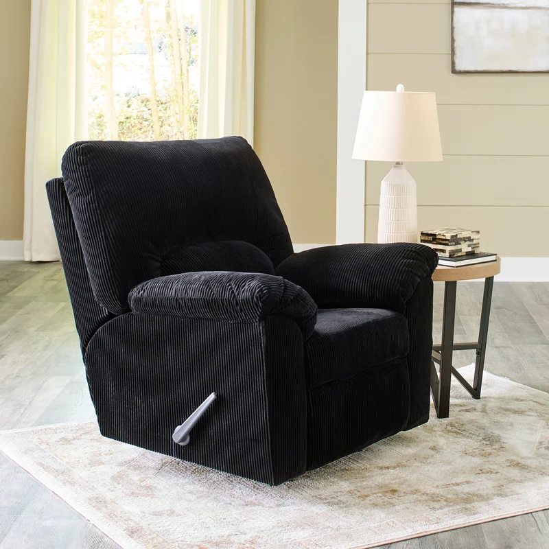 Fauteuil berçant et inclinable en tissu corduroy - SimpleJoy