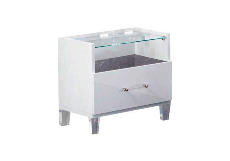 Chambre complète marbre gris capitonnée – CRISTAL