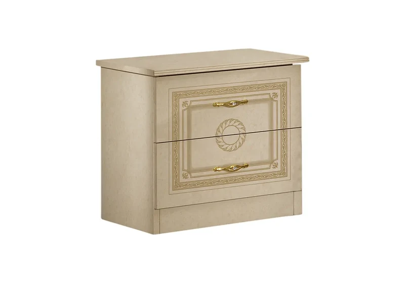 Chambre complète capitonnée laquée beige LOIS