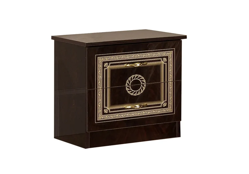Chambre complète capitonnée laquée acajou LOIS