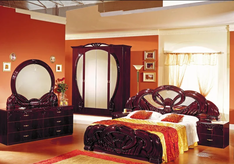 Chambre complète laquée acajou VERA