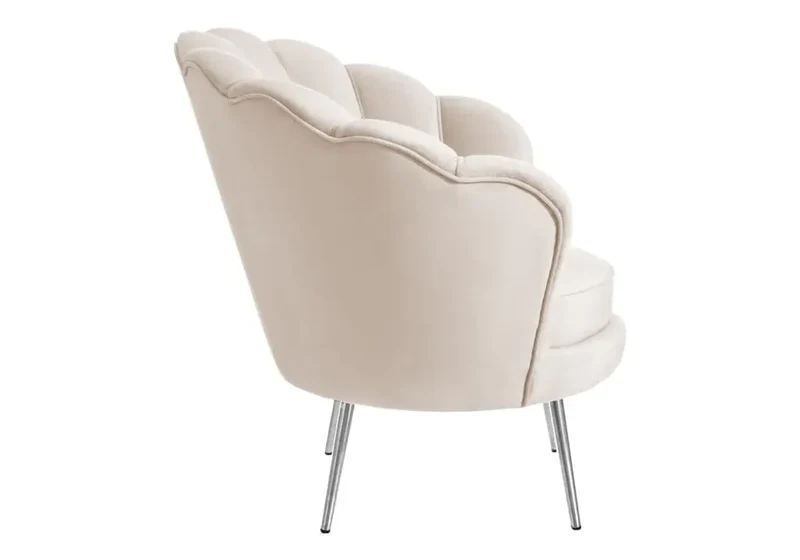 Fauteuil coquillage velours moka - Nymea