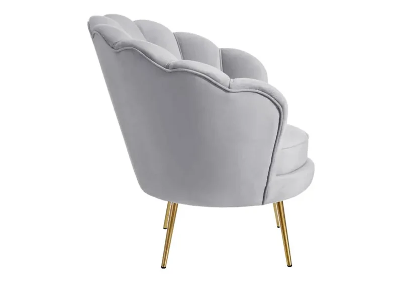 Fauteuil coquillage doré gris - Nymea