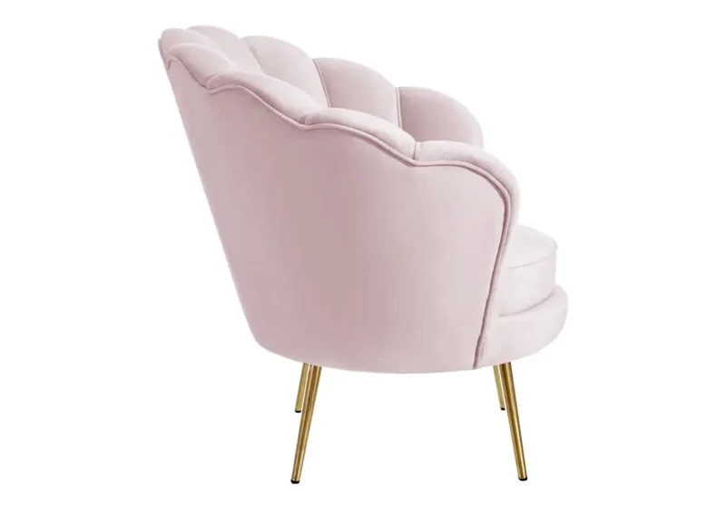 Fauteuil coquillage doré rose - Nymea
