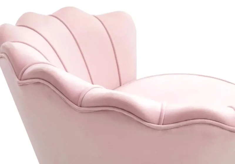Fauteuil coquillage doré rose - Nymea