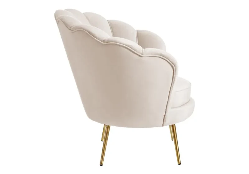 Fauteuil coquillage doré moka - Nymea