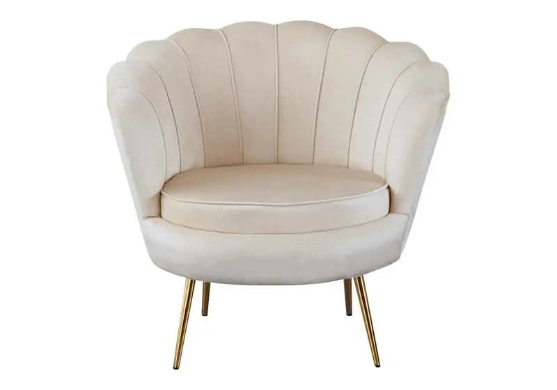 Fauteuil coquillage doré moka - Nymea
