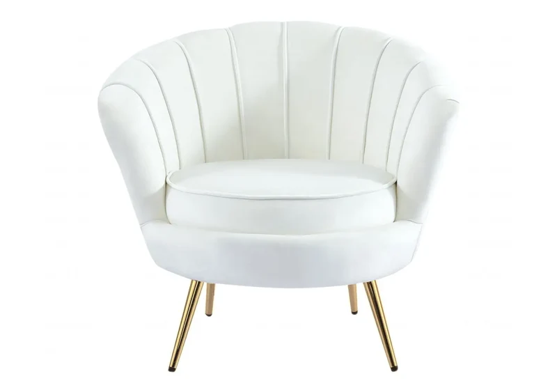 Fauteuil coquillage doré écru - Nymea