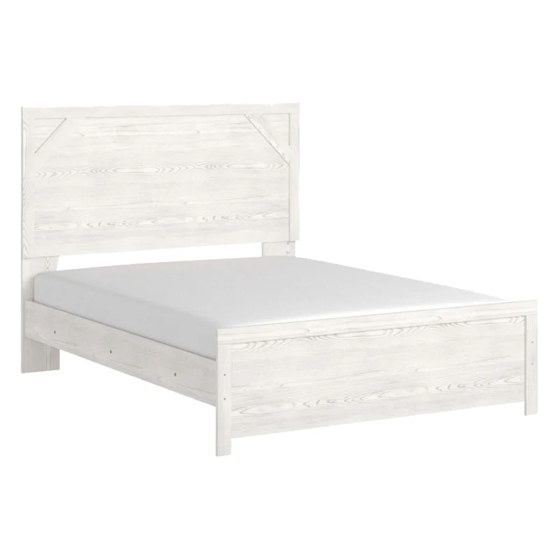 Lit complet en bois/placage blanc Grand - Gerridan