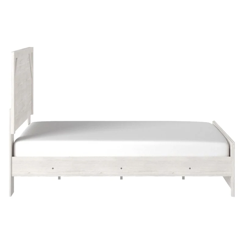 Lit complet en bois/placage blanc Grand - Gerridan