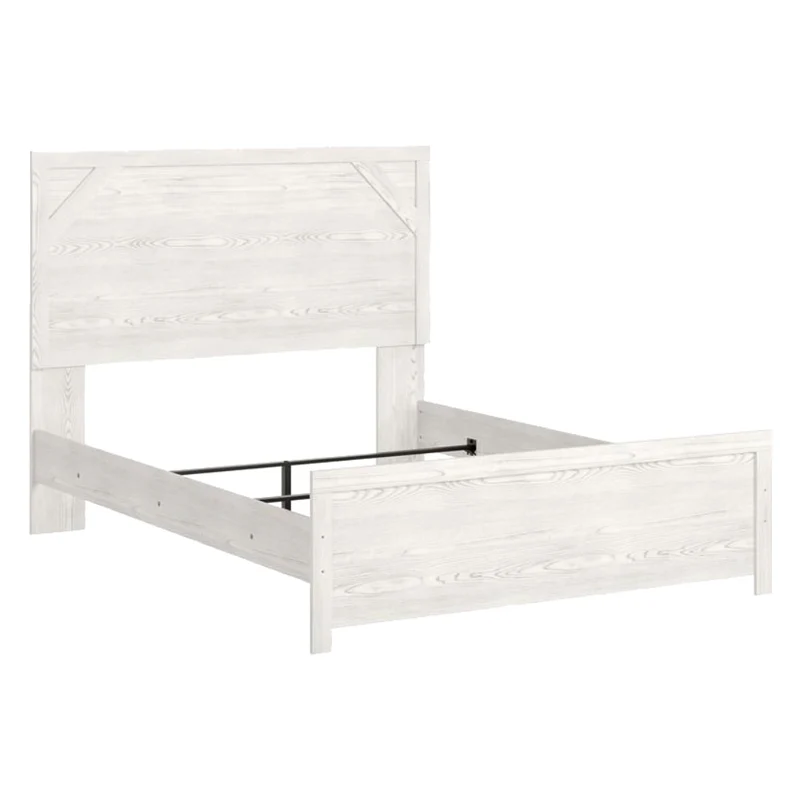 Lit complet en bois/placage blanc Grand - Gerridan