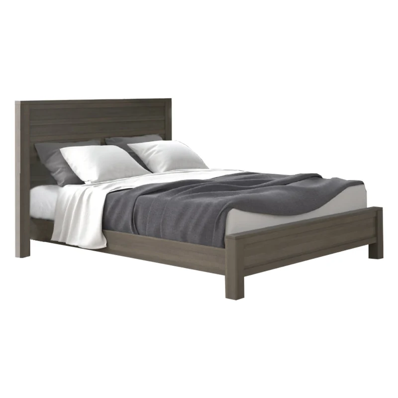 Lit complet en bois/placage gris ardoise Grand - Série 8600