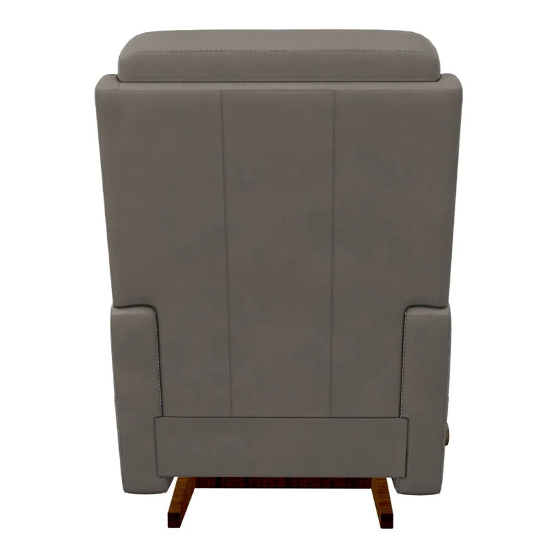 Fauteuil berçant et inclinable en cuir brun grisâtre - Finley