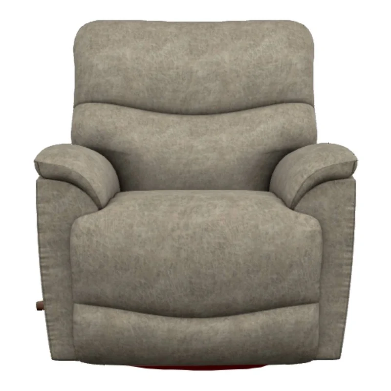 Fauteuil berçant, pivotant et inclinable en tissu gris - Trouper