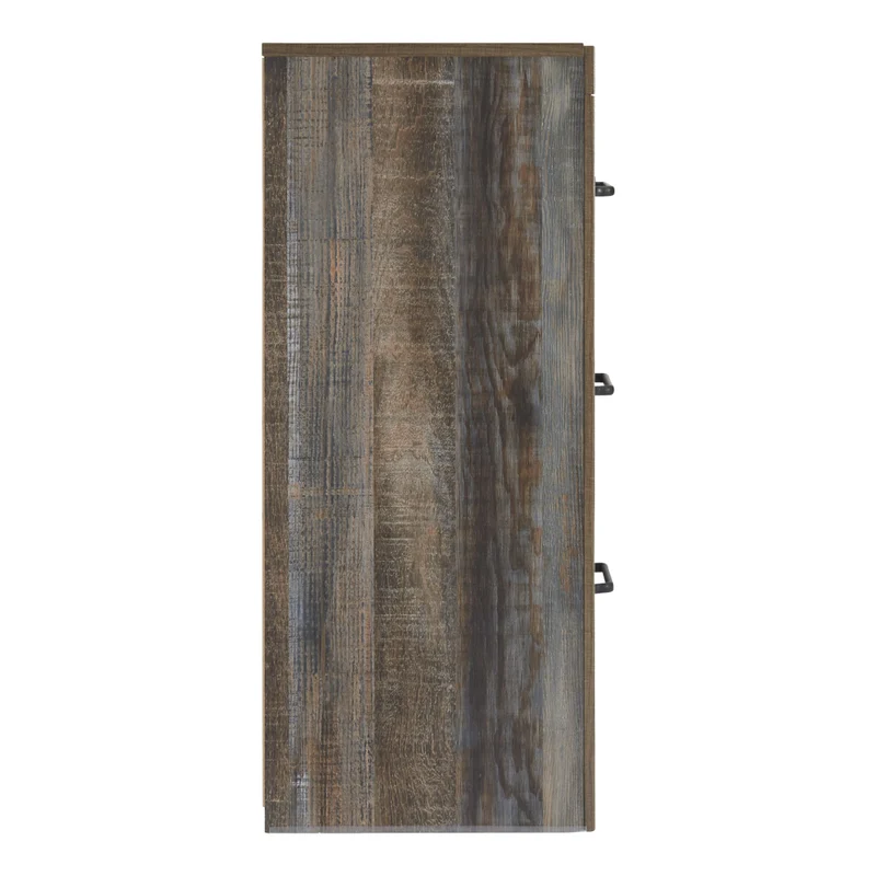 Bureau à 6 tiroirs en bois/MDF multi gris - Drystan