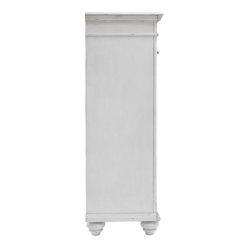 Commode à 7 tiroirs en bois/placage blanc - Kanwyn