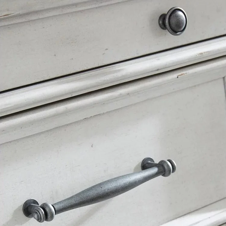 Commode à 7 tiroirs en bois/placage blanc - Kanwyn
