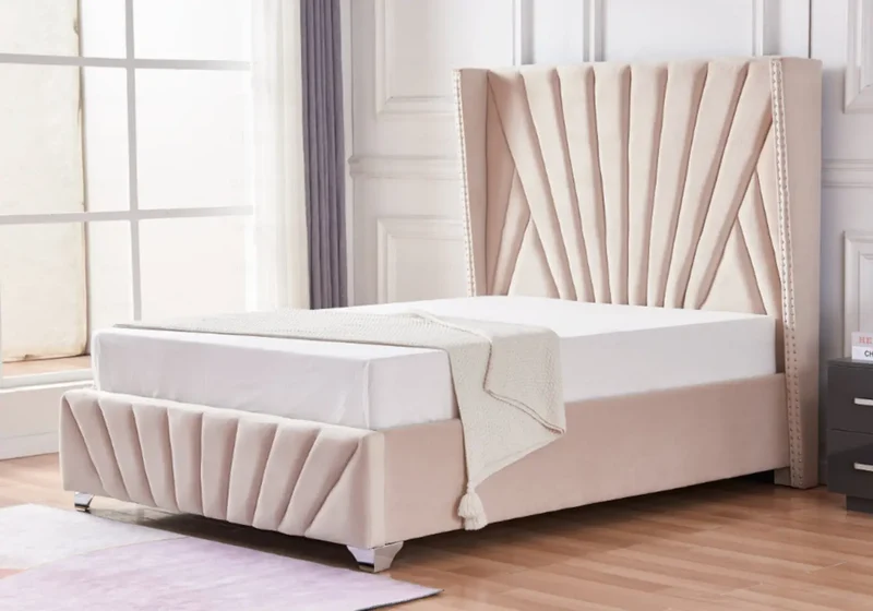 Lit king size velours moka - Diva