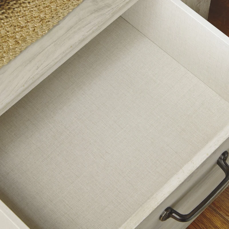 Commode à 5 tiroirs en bois/placage blanc - Bellaby