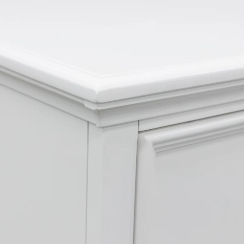 Commode à 5 tiroirs en bois/MDF blanc - Fortman