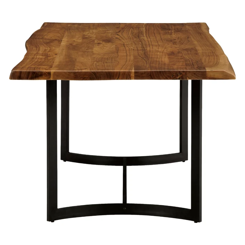 Table de salle à manger rectangulaire en bois d'acacia brun - Fortmaine