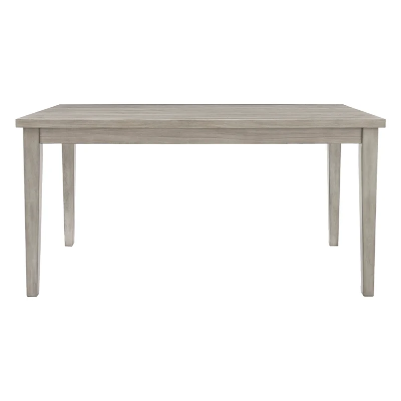 Table de salle à manger rectangulaire en mélamine grise - Parellen